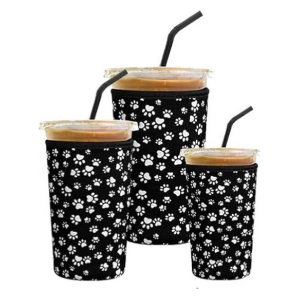 Reusable Iced Coffee Sleeves Neoprene Insulator Cup Sleeve for Cold Drinks - Picture 1 of 1